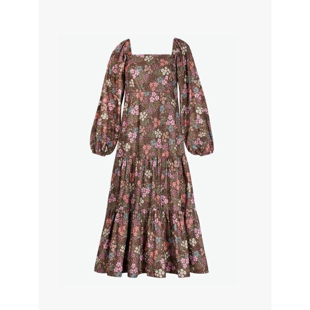 Summersalt Tiered Puff Sleeve Dress S